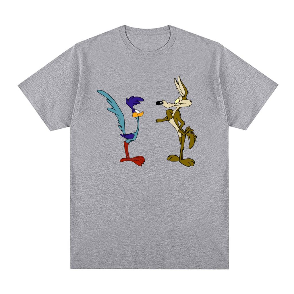 Wile E. Coyote and the Road Runner Adventures Vintage T-shirt Cotton Men T Shirt New Tee Tshirt Womens Tops