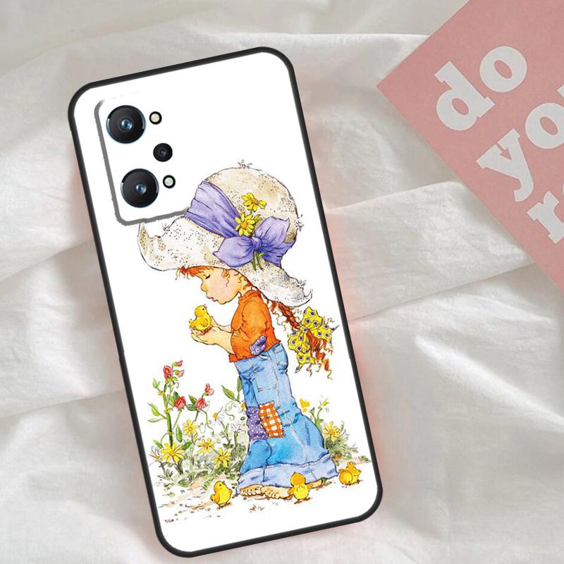 Чехол с рисунком Sarah Kay для Realme C53 C55 C33 C63 C61 C51 C65 C67 C71 C75 11 12 13 14 Pro Plus GT6 GT7 15 Pro
