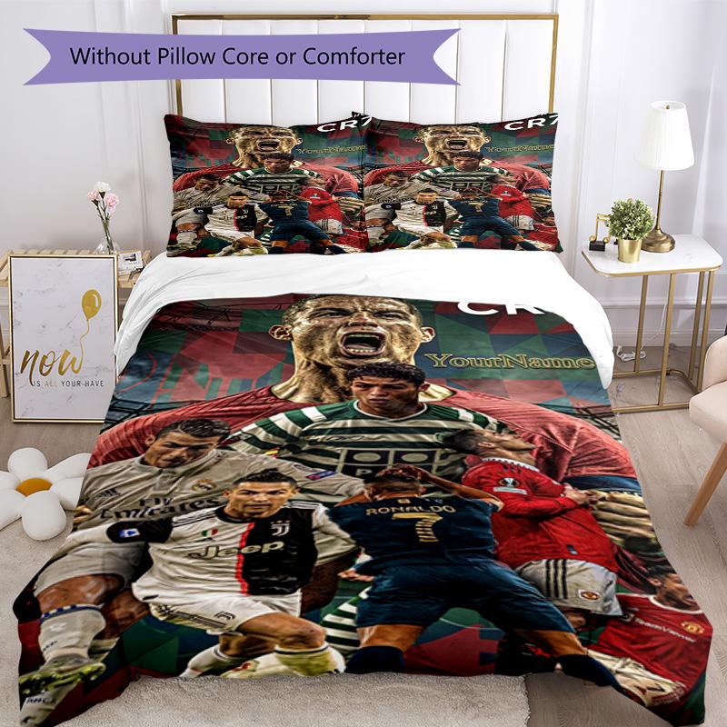 Cristiano Ronaldo 117 Customize your name Bedding Set Breathable Duvet Cover with Pillowcases Home Decoration Birthday Gift