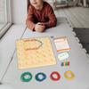 Деревянная геодоска Математический стол Настольная игра Изучение геометрии с книгой шаблонов Графическая развивающая игрушка