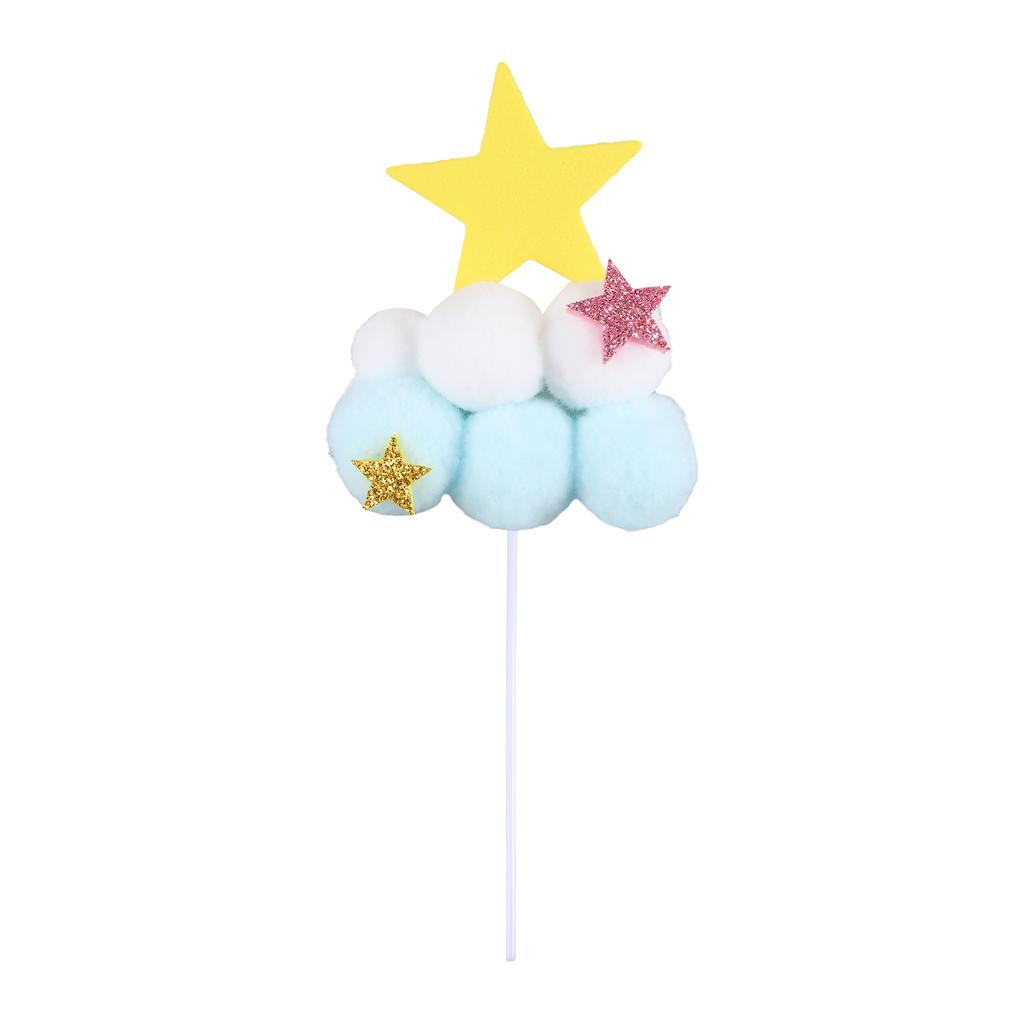 Beautiful Clouds Cake Topper For Birthday Party Decor Cake Decoration Happy Birthday Cupcake