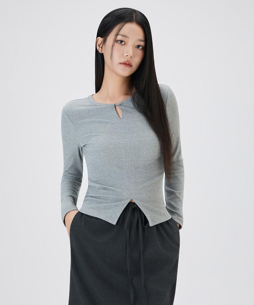 MIXXO Футболка с длинным рукавом и закрученным воротником_Miwlwg319A