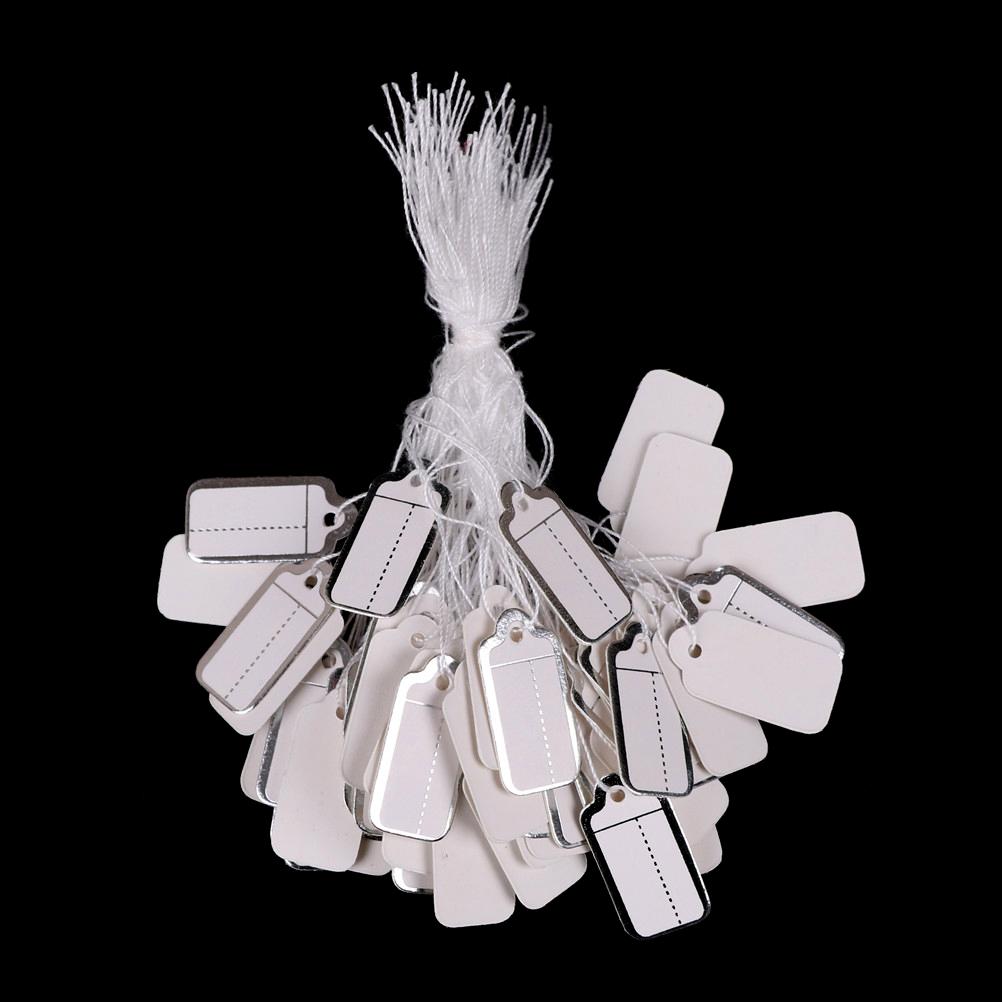 100X этикетки для галстуков, натянутые на веревку, билеты с ценами, ювелирные изделия, часы, витрина для одежды, бирки