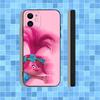 T-Trolls Cute Cartoon Phone Case For iPhone 17,16,15,14,13,12,11,Pro,Max,Plus,Air,X,XS,XR,SE,8,7,Mini,Soft Black Case