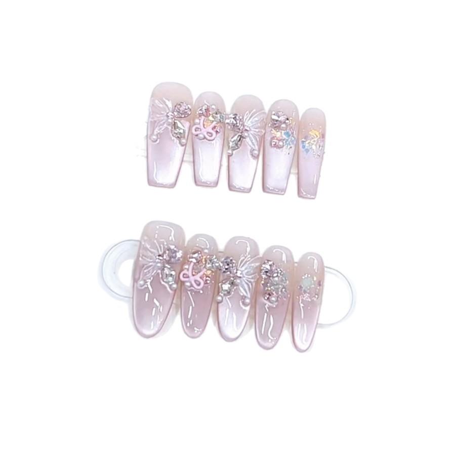 Чистое ручное ношение, Новая красочная бабочка, Циркон, Бриллиант, Бабочка, Патч для нейл-арта «Кошачий глаз»