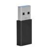 Переходник-конвертер TypeC гнездо на USB3.0 штекер USB быстрая зарядка компьютерные аксессуары(черный )
