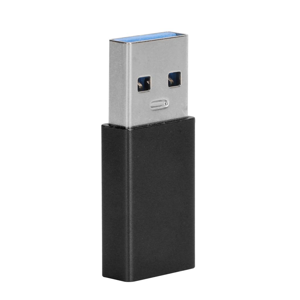 Переходник-конвертер TypeC гнездо на USB3.0 штекер USB быстрая зарядка компьютерные аксессуары(черный )