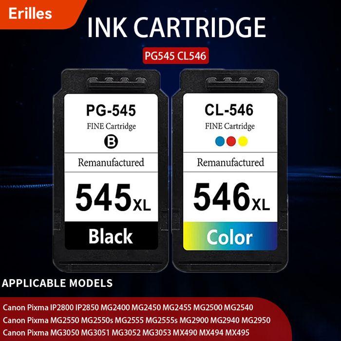 Compatible Ink Cartridge - CHOUMICHA - PG545 CL546 - 2 Pieces - Black and Color - Canon Printer