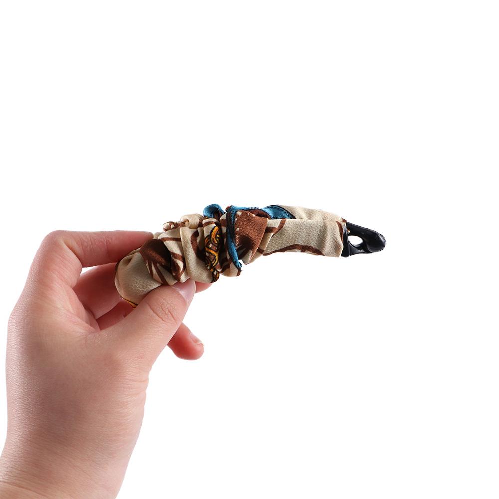 Resin Fashion Design Fabric Banana Clip Vertical Clip Women Hair Accessories Korean Style Hair Wear