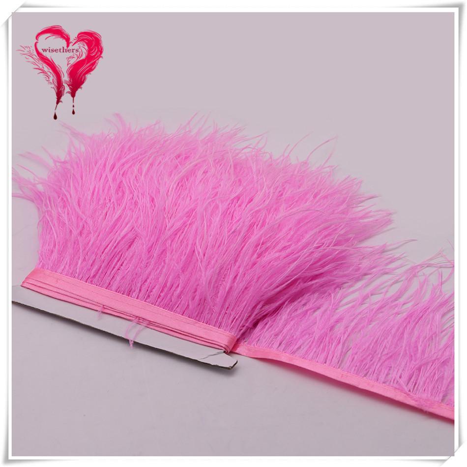 Ostrich Hair Cloth Edge Dress Dress Accessories Skirt Feather Trim With 10-15Cm Tassel