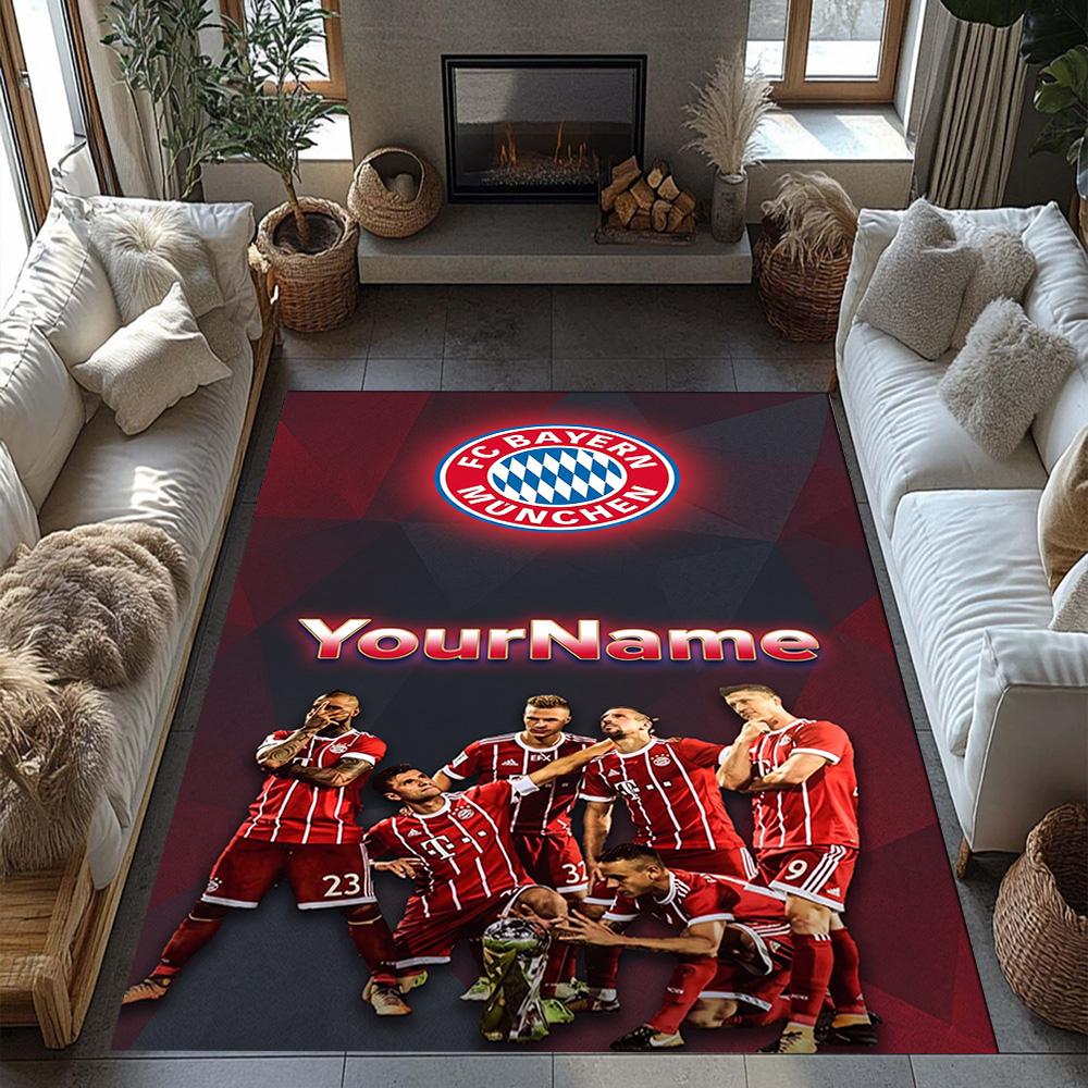 Bayern Munich Personalized Text Carpet Suitable for Outdoor Playrooms Entryway Dining Room Anti-slip Rug Decorate Offices