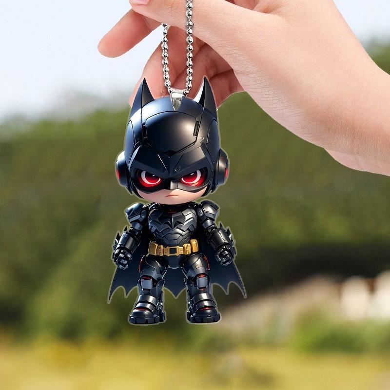 Милый мультяшный узор Бэтмена Акриловый кулон для декора интерьера автомобиля