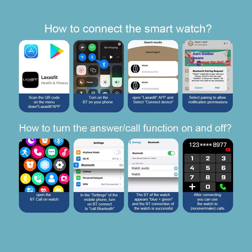 Smart Watch S9 Pro Life Assistant Receive Make Calls Sleep Monitoring Multiple Sport Modes 100+ Dials Smartwatch For Android iOS