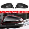Для Toyota RAV4 2014-2018 Замена автомобильной крышки бокового зеркала заднего вида Крышка крыла Внешняя дверь Корпус накладки заднего вида Черный