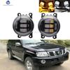 2pcs Fog Lights Headlight For Nissan Patrol Y61 2005 2006 2007 2008 2009 Clear Lens Front Bumper Fog Light LED Fog Lamp