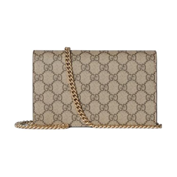 Gucci Кошелек GG Marmont из канваса Женский Бежевый & Эбеновый & Светло-розовый 790060-AADQG-5944