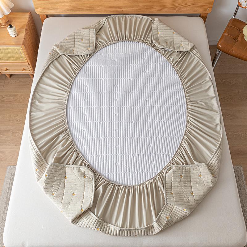 Водонепроницаемый вышитый защитный чехол для матраса, дышащая, регулируемая простыня на резинке, стеганое покрывало для кровати 150/160/180/200/220