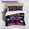 3PC Custom Name "Six Seven Retro Robot" Bedding Set Printed  Bedding Set Duvet Cover Closure Includes 1 Duvet Cover & 109 Pillowcases for Bedroom