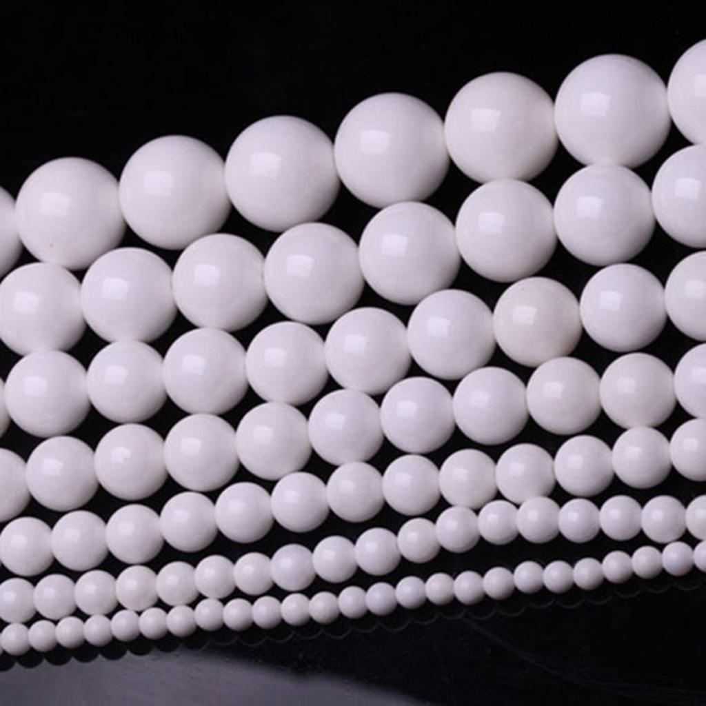 Творческий DIY для белого натурального драгоценного камня Подвеска 25-100 шт. 4-12 мм Оптовая продажа Распорка бусины Изготовление ювелирных изделий Браслеты Ожерелья Круглые