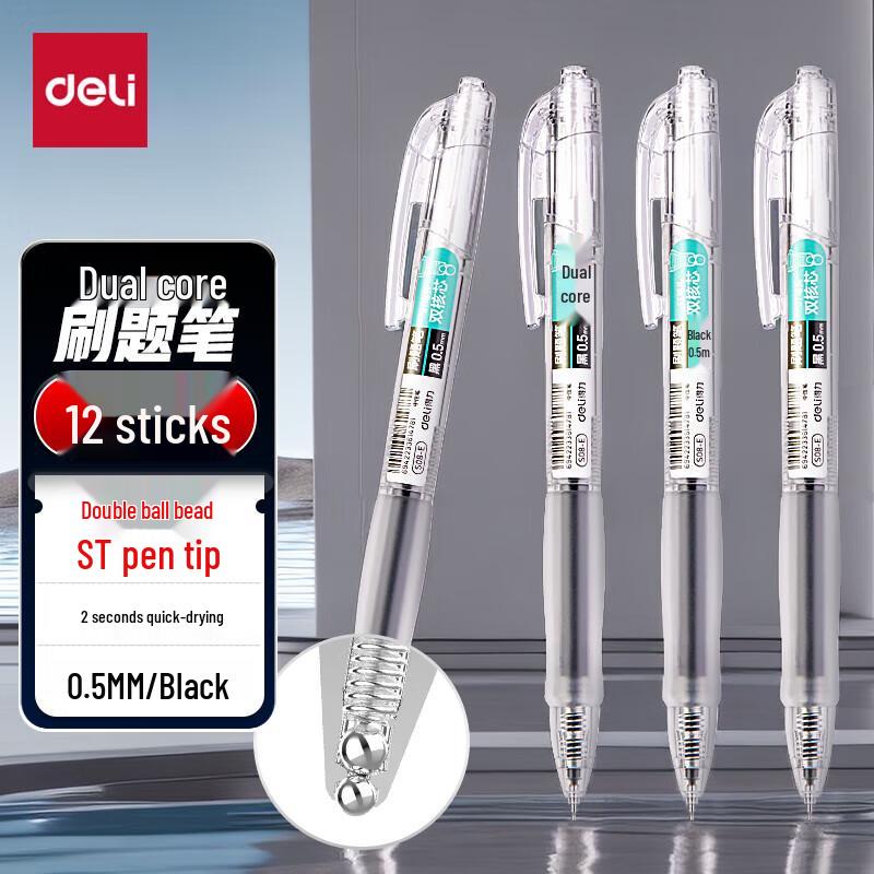 Deli S08-E Quick-Dry Retractable Gel Pen