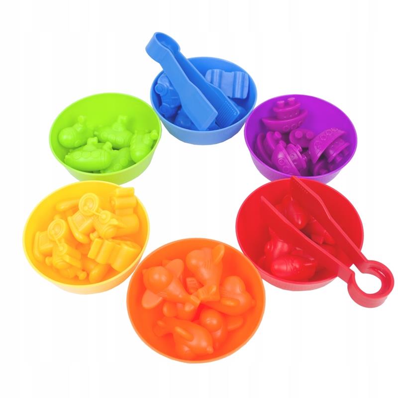 Sorter Learning Colors Counting Montessori Vehicles Grasping Figures Tube