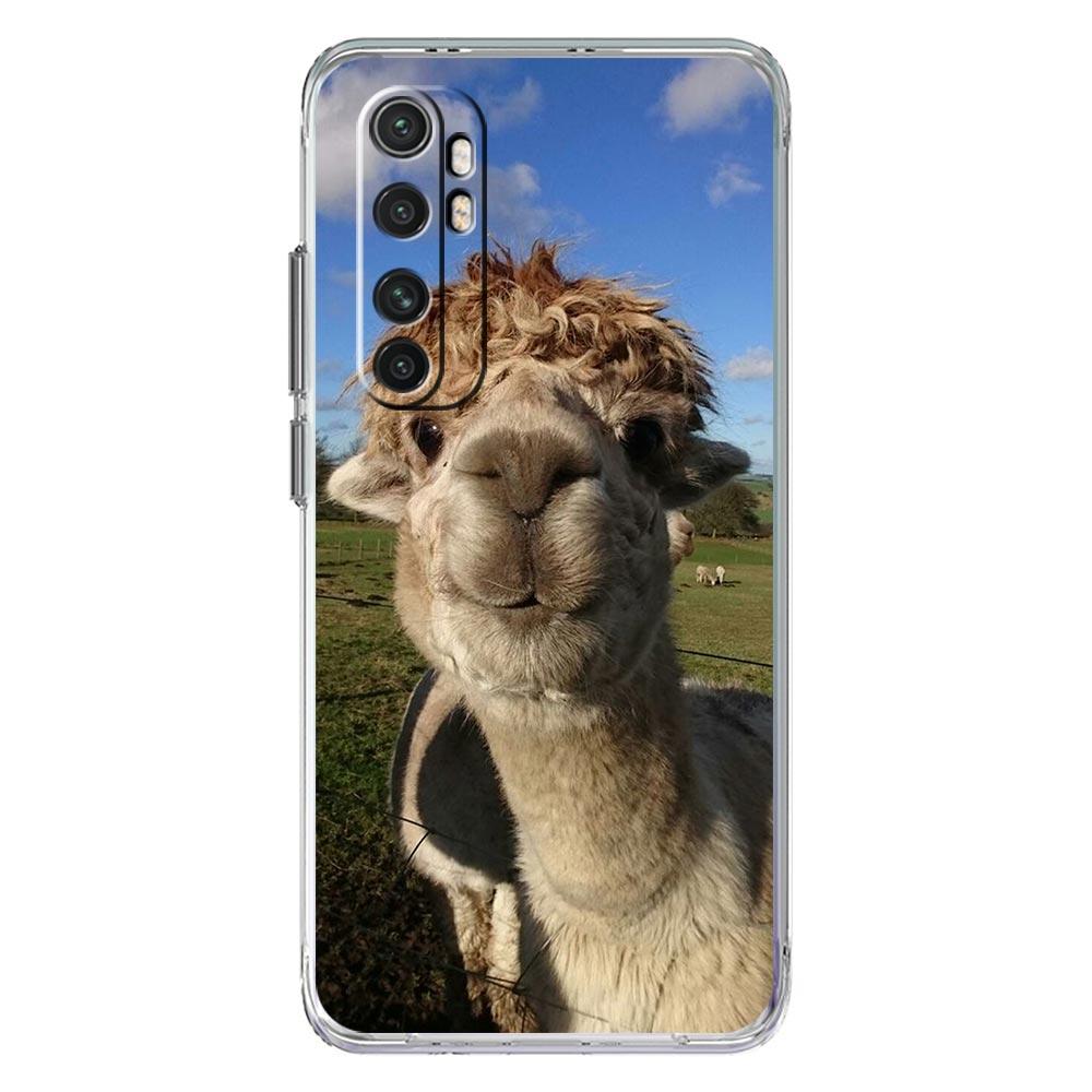 Чехол для телефона для Xiaomi Poco X6 X5 NFC X3 F6 F5 Pro F4 F3 M3 14 13T 12T 12 13 Lite 11 Mi 5G Прозрачный чехол Кавайная Альпака милый
