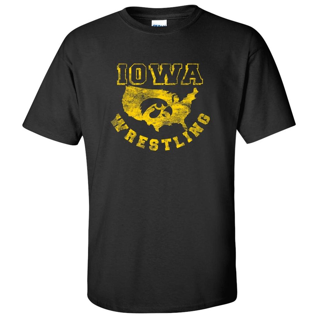 Футболка Iowa Hawkeyes America Wrestling - Черная