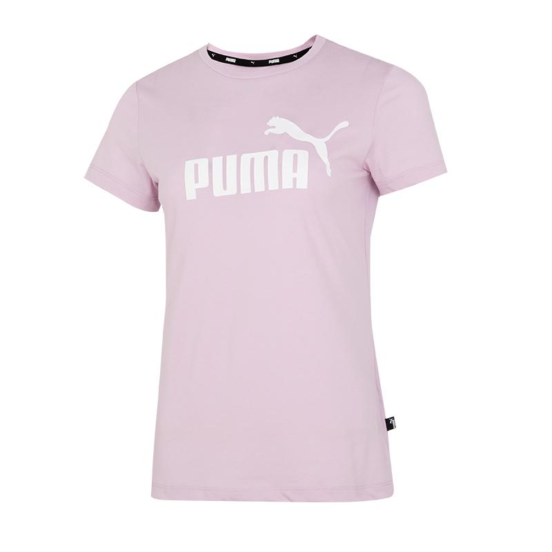 PUMA T Shirts Women's Pink Crew Neck Moderate Straight Fit 630563-60