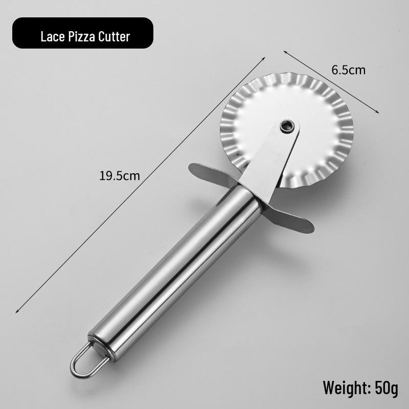 Набор из нержавеющей стали для резки пиццы и лопатки для торта: Одинарный/двойной роликовый и треугольный нож для выпечки торта