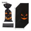10 Pieces Halloween Favor Bags,Halloween Candy Bags,Flat Bags,Creative,Halloween Treat Bags for