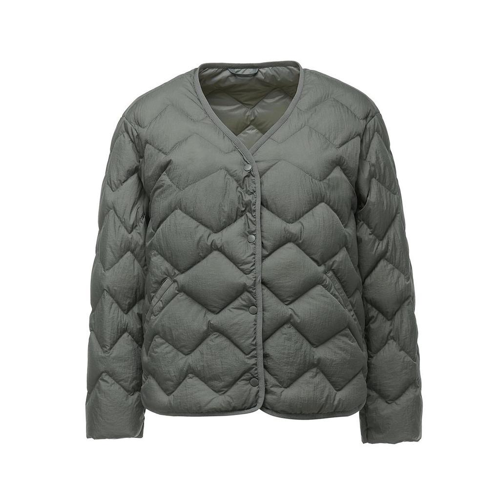 Женский легкий пуховик с V-образным вырезом, 2025: Повседневная, без воротника, короткая, верхняя одежда больших размеров