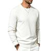 Men S Round Neck Long Sleeve Knitted Sweater Checkered Jacquard Casual Pullover