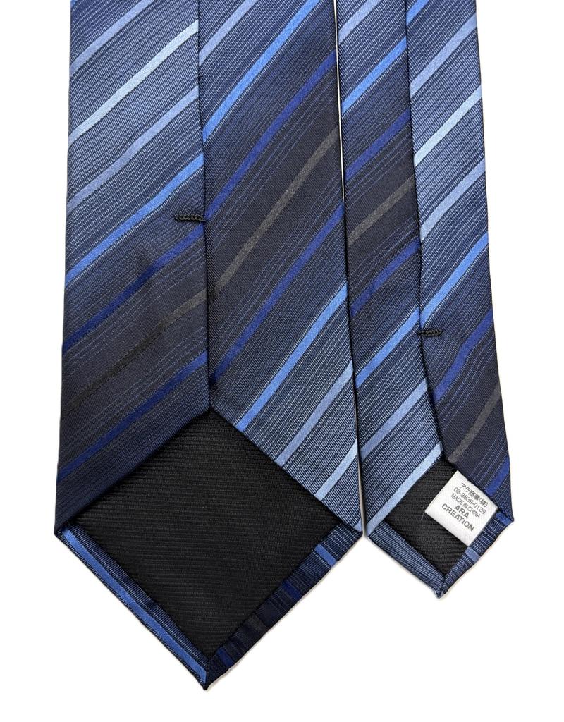 [Hiroko Koshino Homme] Полосатый галстук 003254-20000-2918 02 Темно-синяя основа, градиентная полоска FREE