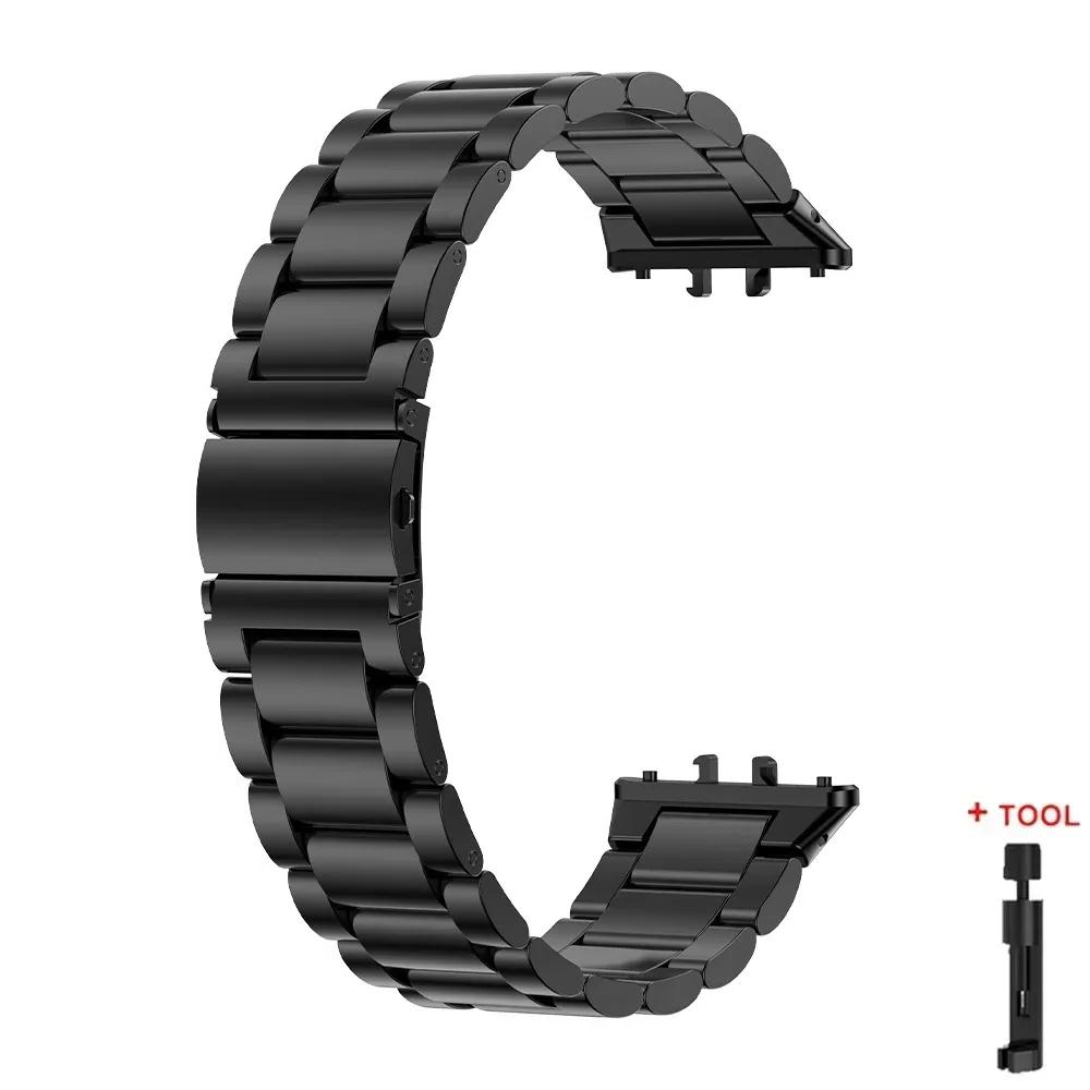 Ремешок из нержавеющей стали для Samsung Galaxy Fit 3, металлический браслет, роскошный деловой ремешок для Samsung Galaxy Fit3 SM-R390, аксессуары