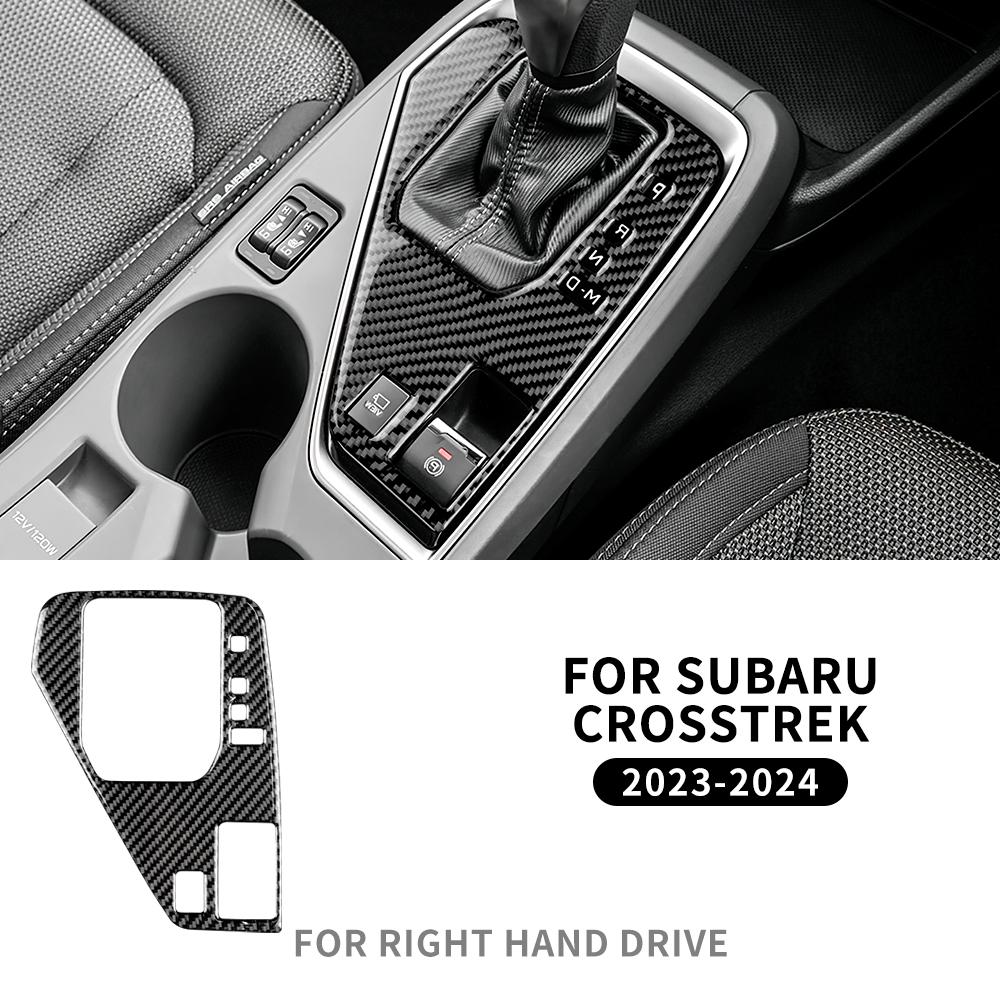 Наклейка из настоящего мягкого углеродного волокна RHD LHD для Subaru Crosstrek 2025 для Impreza 2025 Панель переключения передач автомобиля Отделка салона Аксессуары