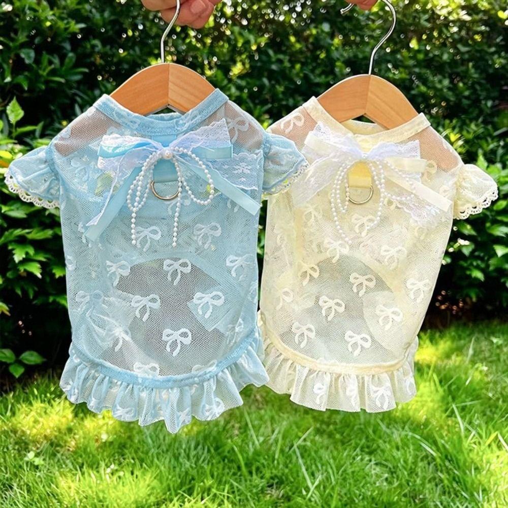 Hollow Out Anti Mosquito Bite Dog Vest UV Protection Anti Shedding Pet Clothing Outdoor