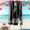 LADY GAGA Print Beach Towel, Large Soft Quick Dry Towel for Beach Camping Swimming
