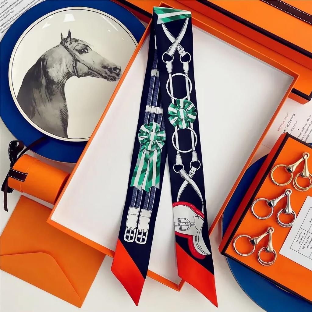 100% Mulberry Silk Ribbon Long Hair Bows Scarf Headscarf Fashion Hair Ties Ribbons Multifunctional Headband Bandana Hair