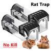 2Pcs Plastic Rat Trap Catching Mice Alive In A Cage Multi Type Pedal Reusable Mouse Catcher Indoor Outdoor Garden Mouse Trap