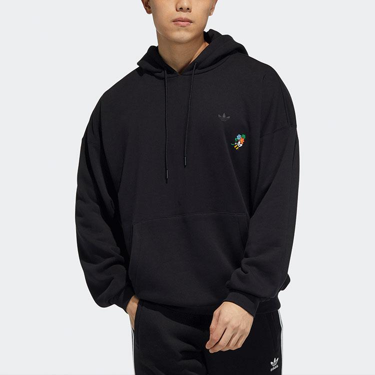 adidas Свитшоты Originals X Melting Sadness Мужские Черный С капюшоном Умеренный Обычный HB6864