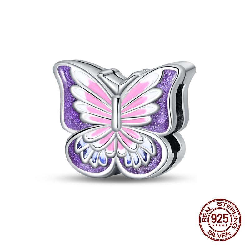 100% Стерлингового Серебра 925 Пчелы Бабочка Ежик Рыба Подвески Бусины Подходит Оригинальные Браслеты 925 DIY Ювелирные Изделия Подарки На День Рождения