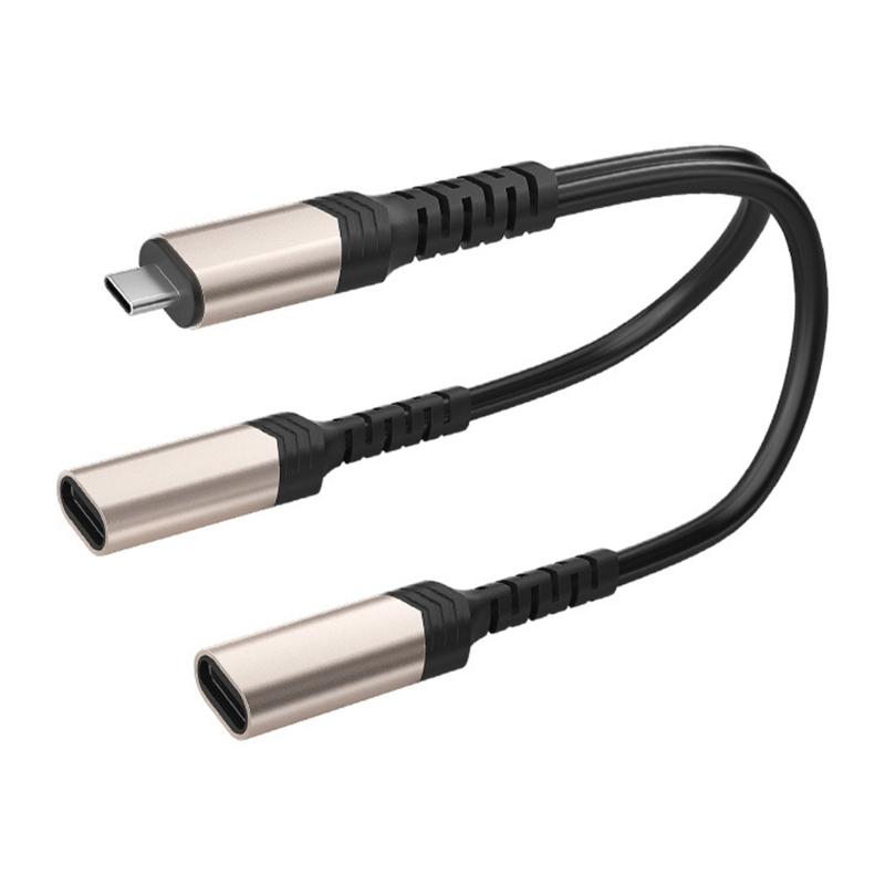 Кабель-переходник USB Type-C (мама) на Type-C (папа) 2 в 1, USB C шнур питания для солнечных систем мониторинга, Кабель питания