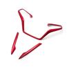 3x Red Inner Steering Wheel Frame Cover Trims For Honda Civic 10th Gen 2016-