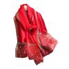 Women Shawl Beaded Silk Feeling Scarf Women Hijab Shawl Stole Wrap Fashionable Accessory