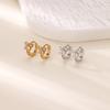 Multi-style exquisite geometric butterfly inlaid with zircon earrings women's fashion retro temperament versatile