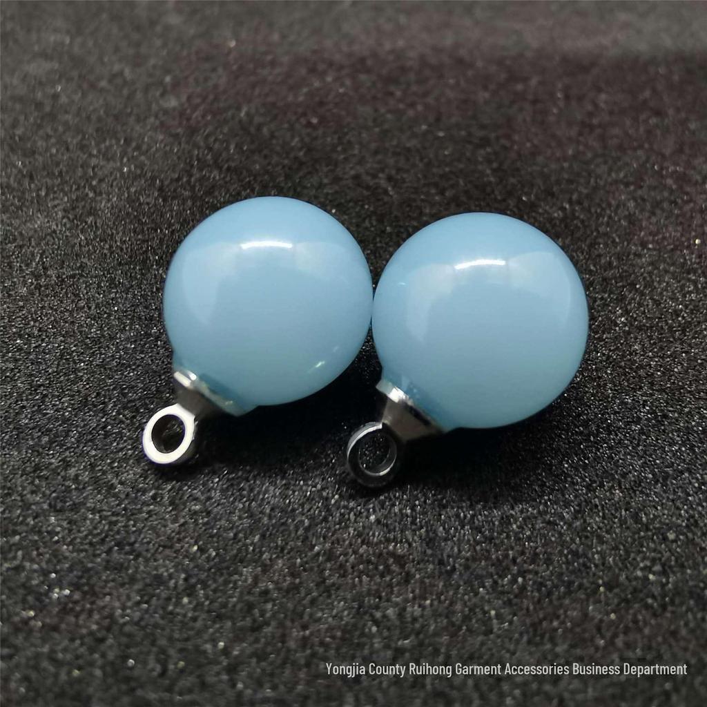 Пуговицы из смолы с круглыми бусинами из искусственного нефрита для детской рубашки