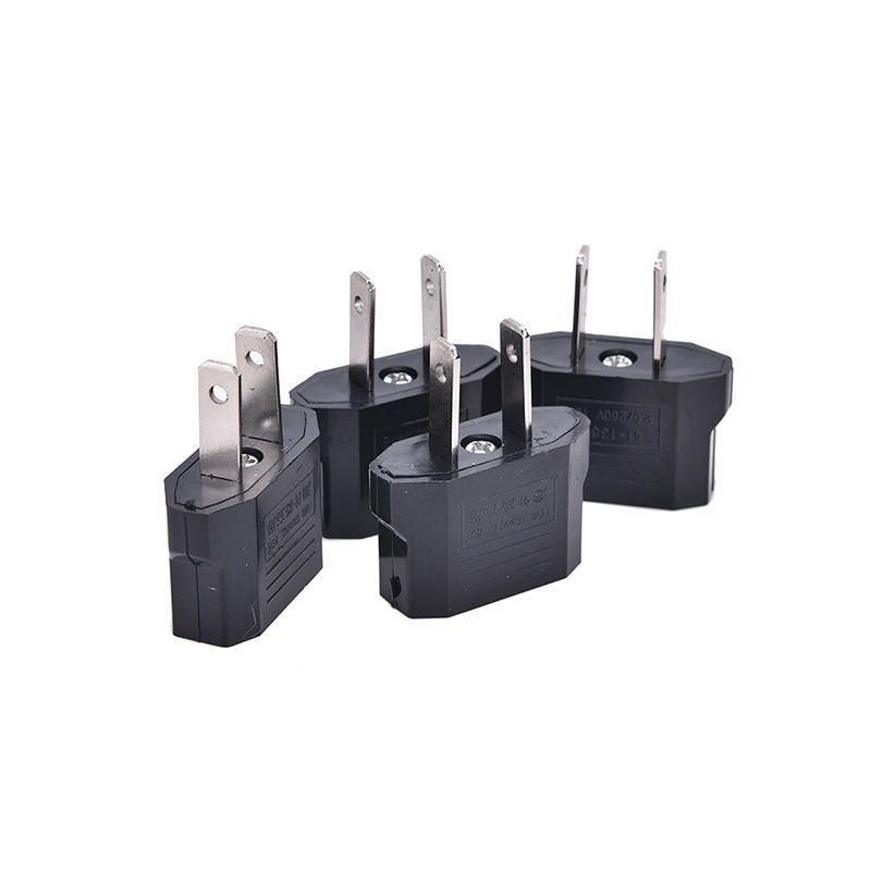 4Pcs Eu Euro Europe To Us Usa Power Jack Wall Plug Converter Travel Adapter New