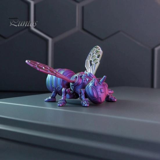 Гибкая фигурка пчелы, 3D-печатная киберпанк-фигурка, подвижные суставы, механическое украшение-шершень, шарнирная модель осы, игрушка-антистресс, снятие стресса