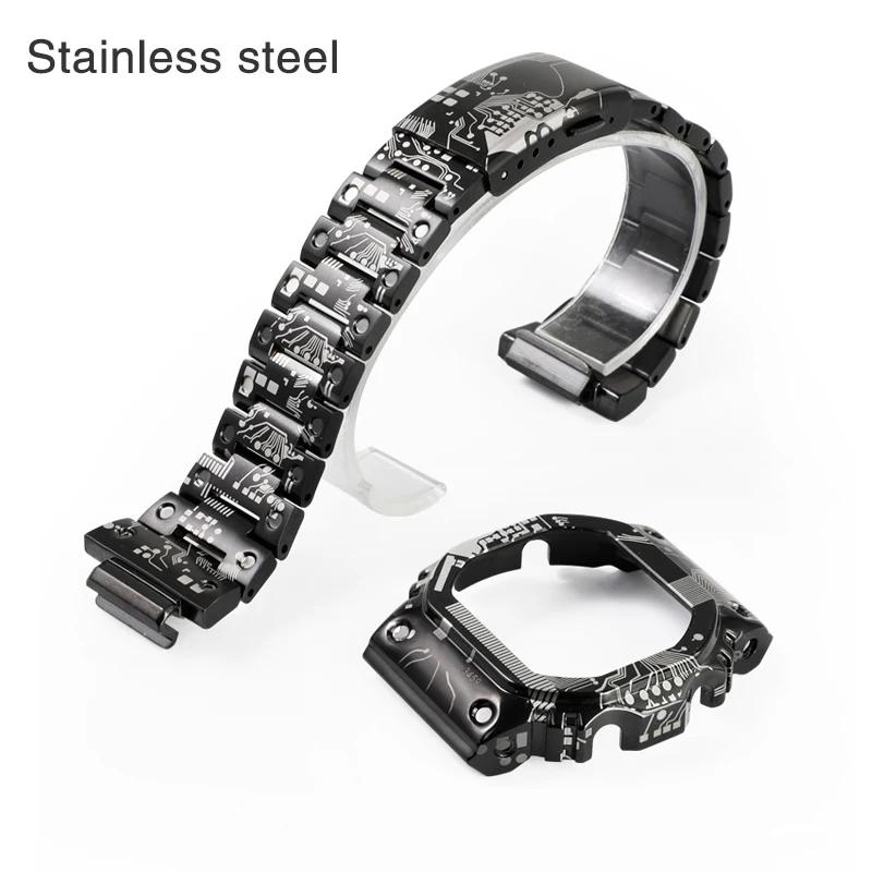 Модификационный комплект из титана и нержавеющей стали для часов Casio G-SHOCK DW5600 GW-M5610 GWB5600 GMW-B5000 Металлический корпус Ремешок Замена ремешка
