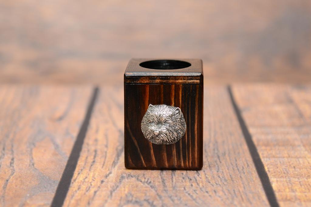 West Highland White Terrier, Westie – Wooden candle holder with a dog, a unique souvenir after losing a dog | Art-Dog